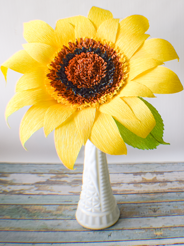 How to Make a Crepe Paper Sunflower Story