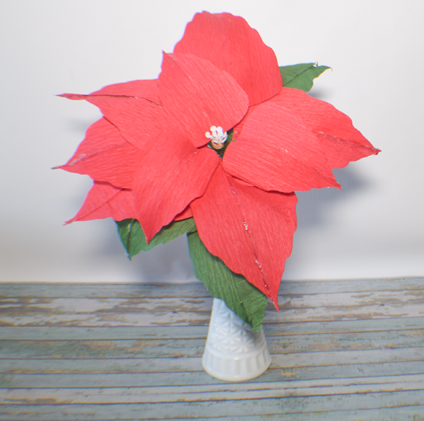 How to Make Crepe Paper Poinsettias using Cricut