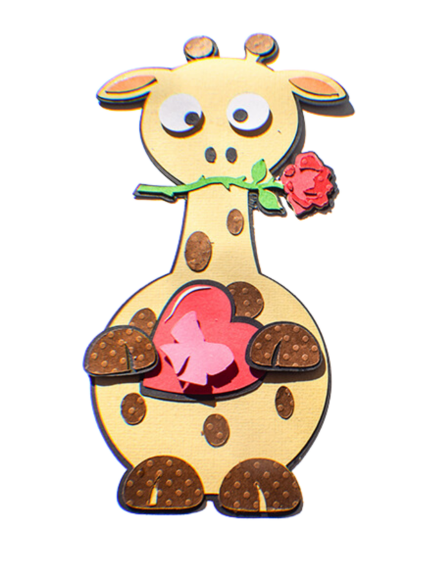 How to Make a Valentine’s Giraffe using Cricut Story